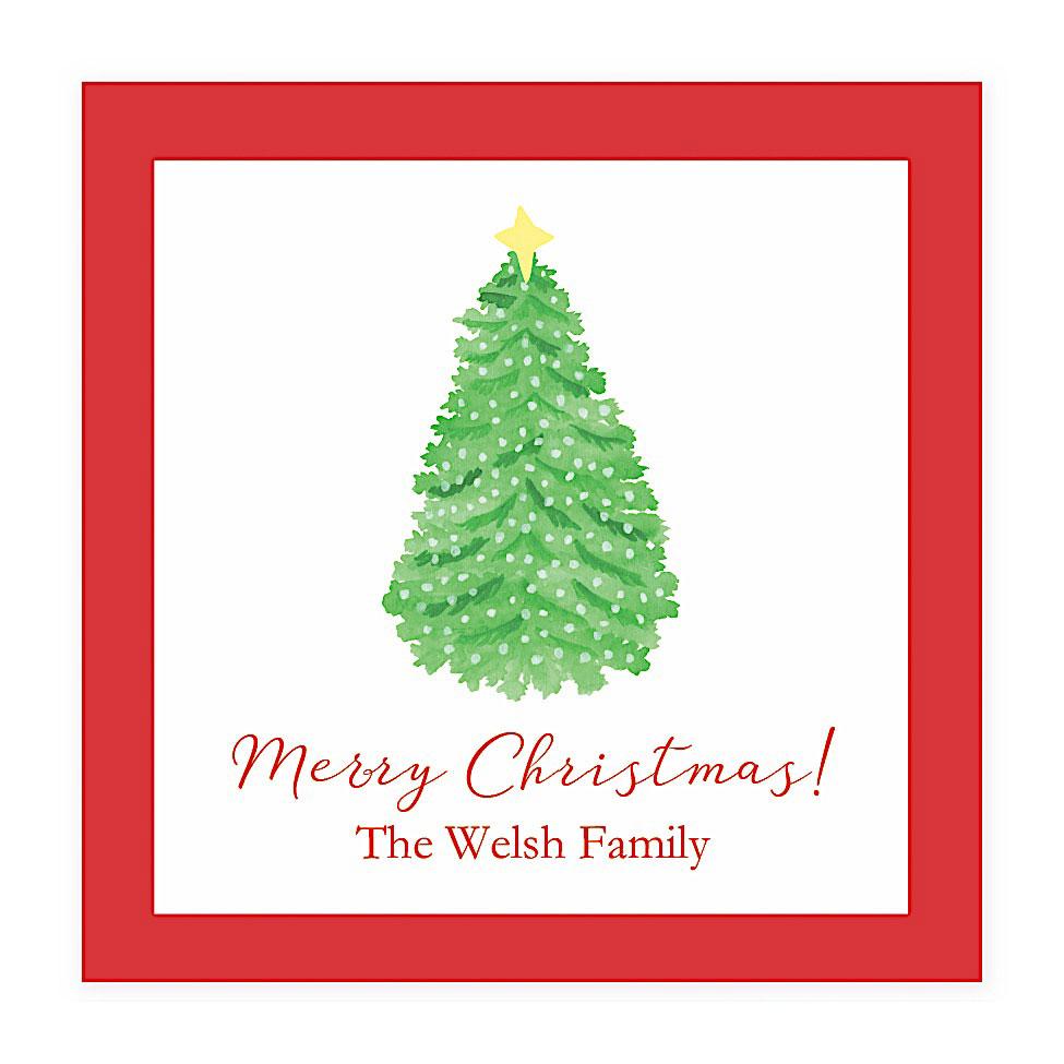 Merry & Bright gift sticker - Kelly Hughes Designs