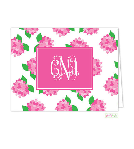 Nantucket Pink Monogrammed Folded Note Cards