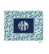 Blue Daisies Monogrammed Folded Note Cards