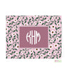 Dusty Pink Daisies Monogrammed Folded Note Cards