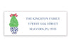 Navy Christmas address label - Kelly Hughes Designs