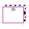Navy Ikat Flat Note Cards - Kelly Hughes Designs