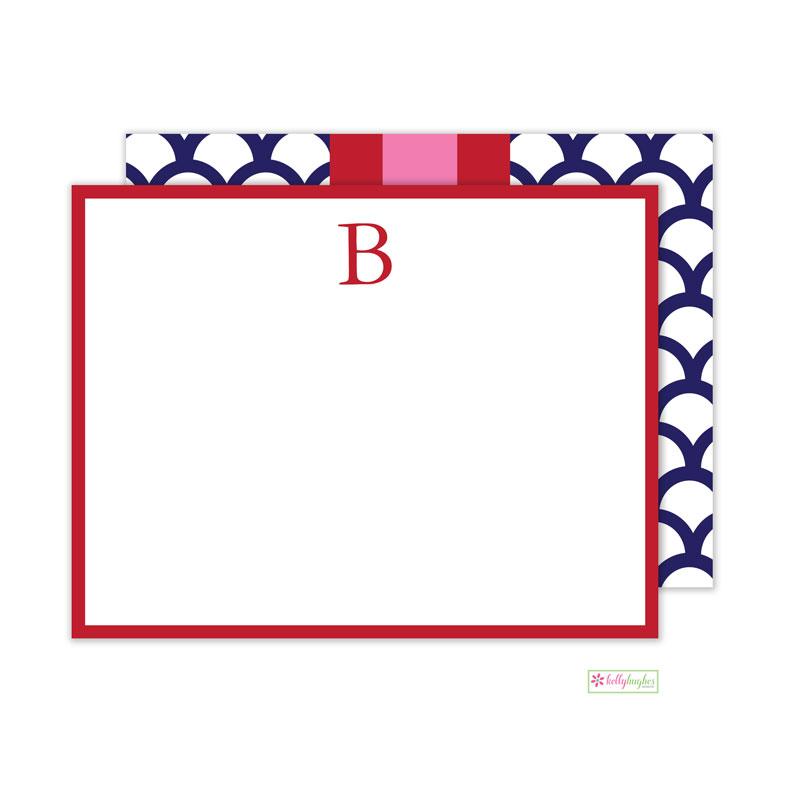 Navy Shells Flat Note Cards - Kelly Hughes Designs