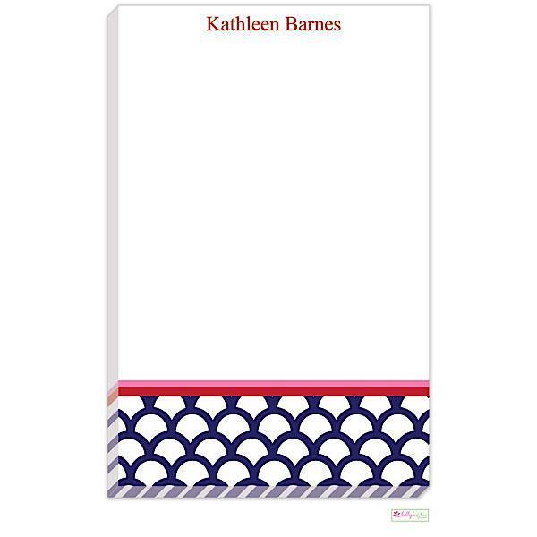 Navy Shells Notepad - Kelly Hughes Designs