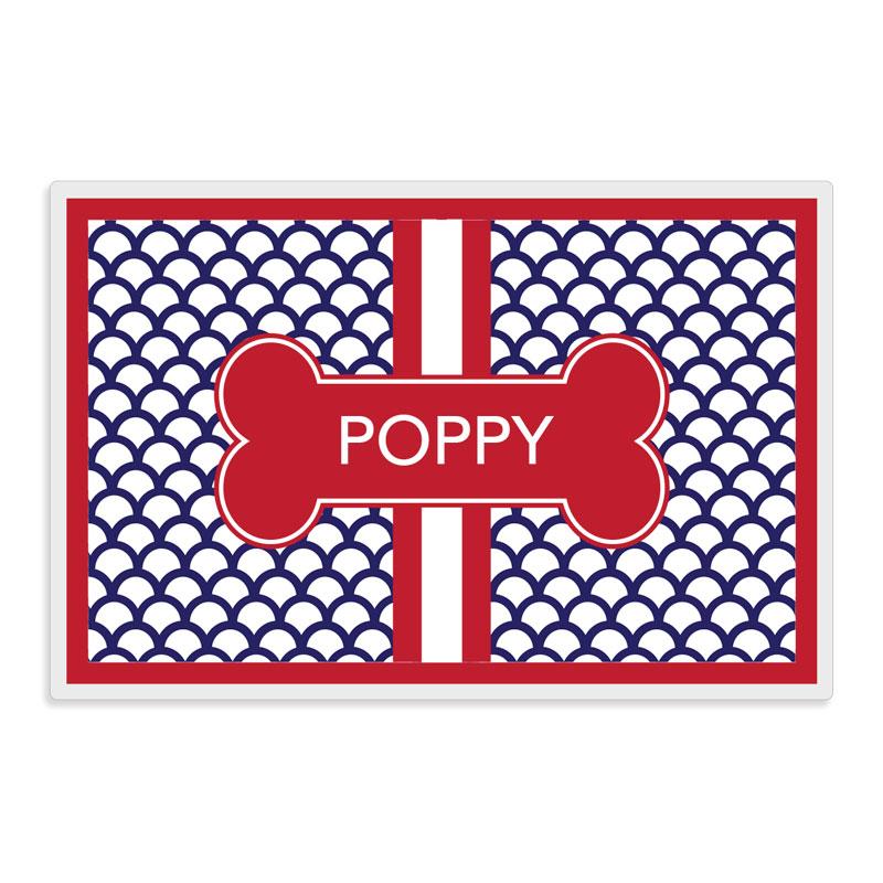 Navy Shells Pet Mat - Kelly Hughes Designs