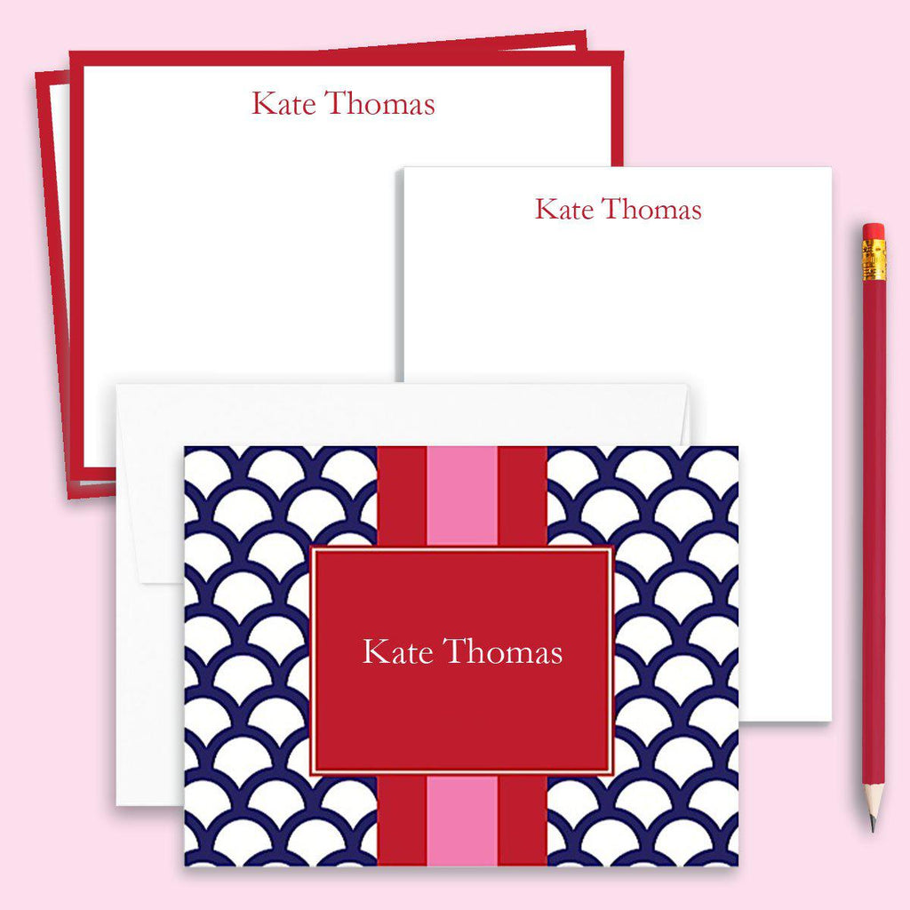 Navy Shells stationery gift set - Kelly Hughes Designs