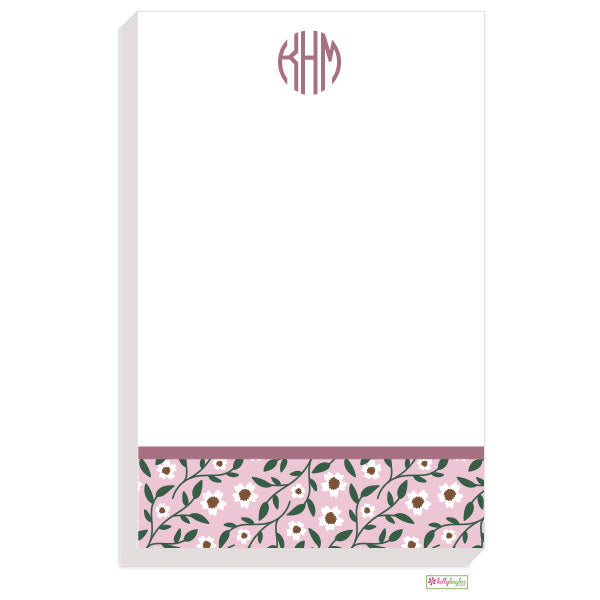 Dusty Pink Daisies Print Notepad