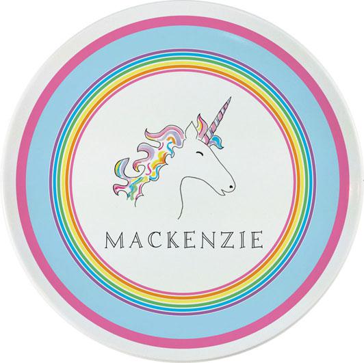 Over the Rainbow Kids Plate - Kelly Hughes Designs