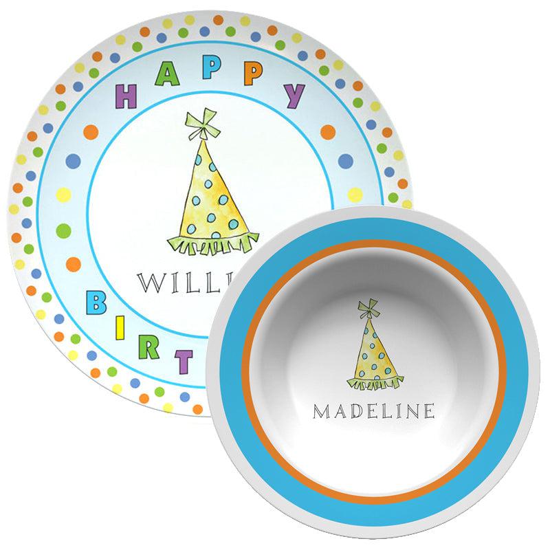 Party Hats Kids Dinnerware - Kelly Hughes Designs