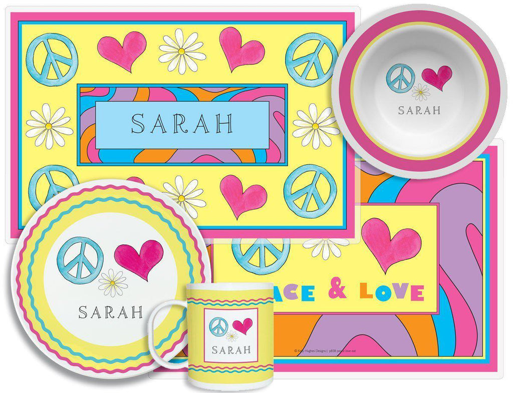 Peace Love Eat Kids Dinnerware - Kelly Hughes Designs
