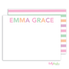 Pink Block Letters Flat Note Cards - Kelly Hughes Designs