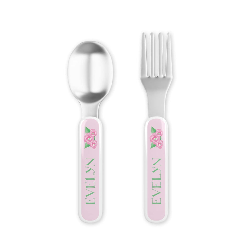 Pink Blooms Kids Dinnerware - Kelly Hughes Designs