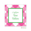 Pink Check Enclosure Card - Kelly Hughes Designs