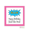Pink Superhero Kids Gift Stickers - Kelly Hughes Designs