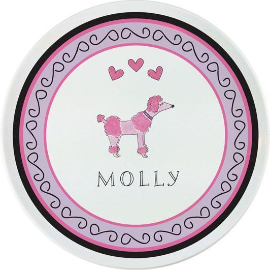 Poodle in Paris Kids Dinnerware - Kelly Hughes Designs