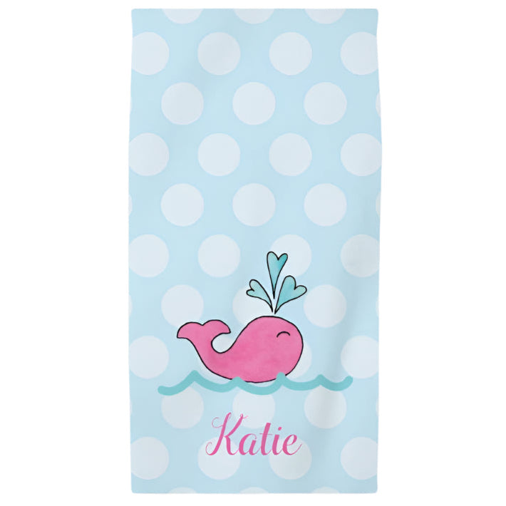 Preppy Whale Kids beach towel - Kelly Hughes Designs