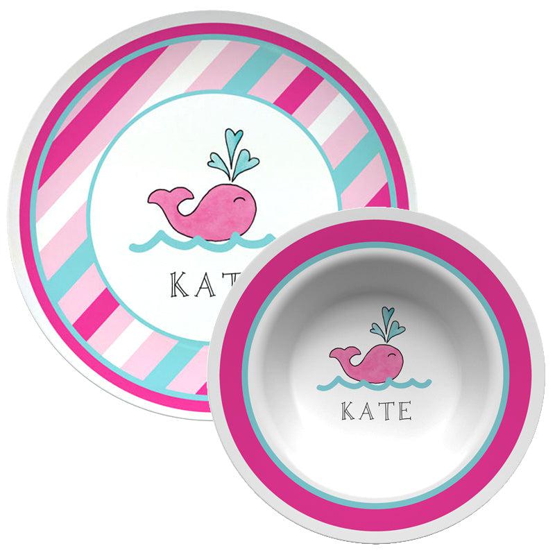 Preppy Whale Kids Dinnerware - Kelly Hughes Designs