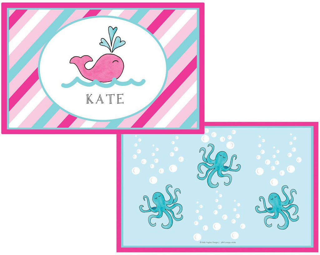 Preppy Whale placemat - Kelly Hughes Designs