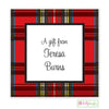 Red Plaid Gift Stickers - Kelly Hughes Designs