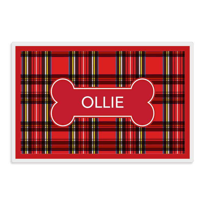 Red Plaid Pet Mat - Kelly Hughes Designs