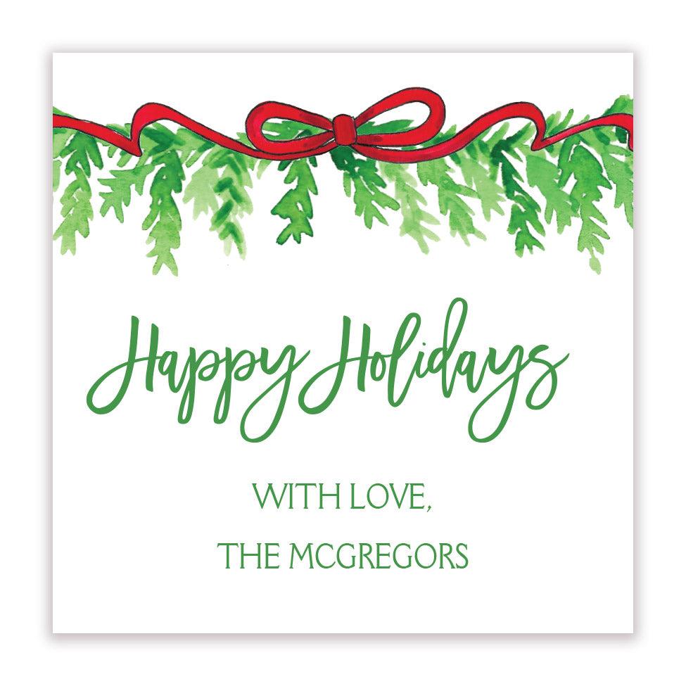 Red Ribbon gift sticker - Kelly Hughes Designs
