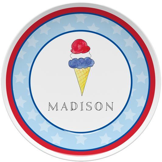 Red White & Blue Flags Dinnerware - Kelly Hughes Designs
