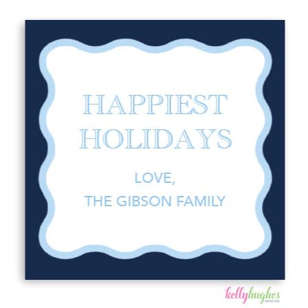 Navy Scallop gift sticker