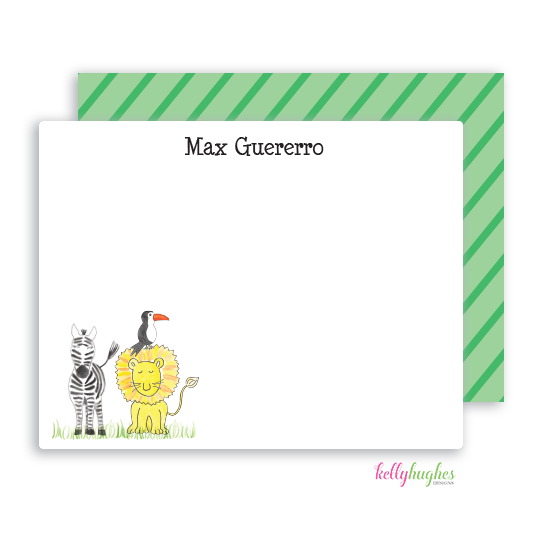 Safari Flat Note Cards - Kelly Hughes Designs