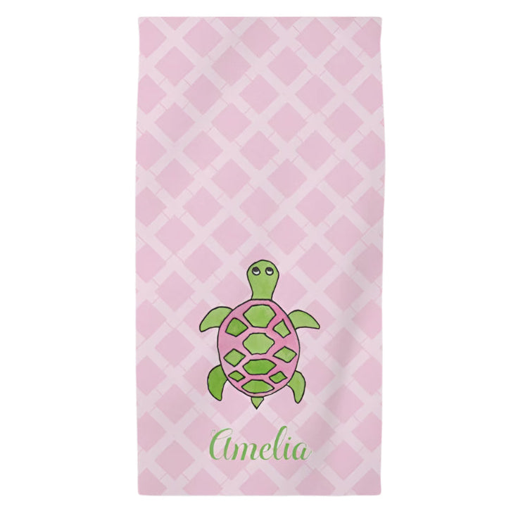 Sea Turtle Kids beach towel - Kelly Hughes Designs