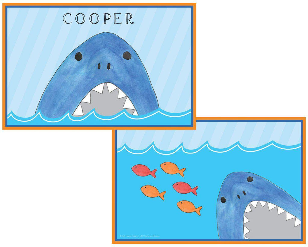 Sharks and Minnows Kids Dinnerware - Kelly Hughes Designs