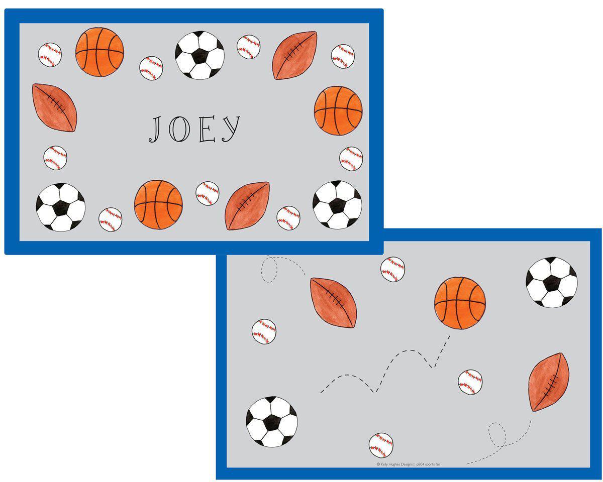 Sports Fan Kids Dinnerware - Kelly Hughes Designs