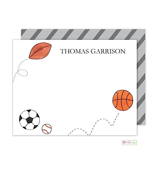 Star Athlete Kids Flat Note Cards - Kelly Hughes Designs
