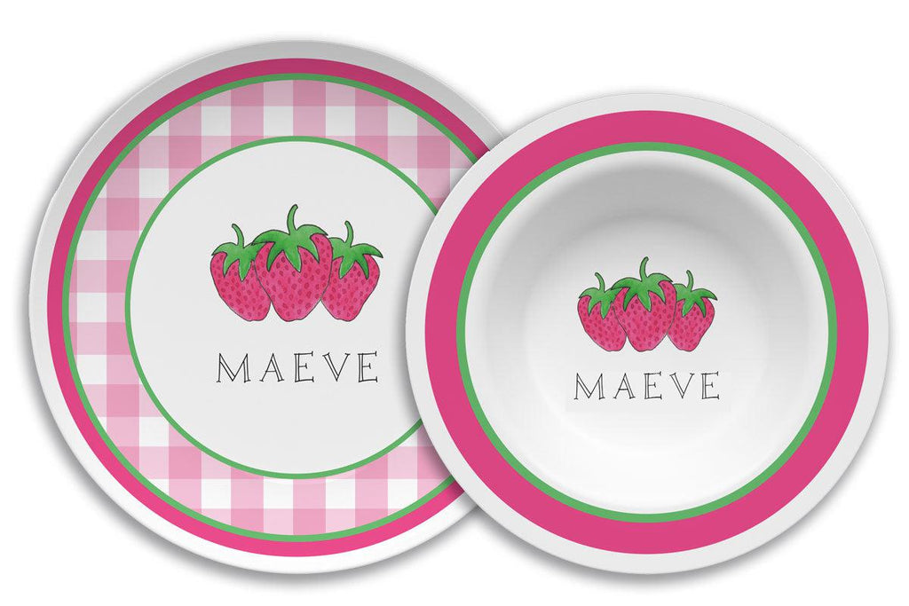 Strawberry Patch Kids Dinnerware - Kelly Hughes Designs