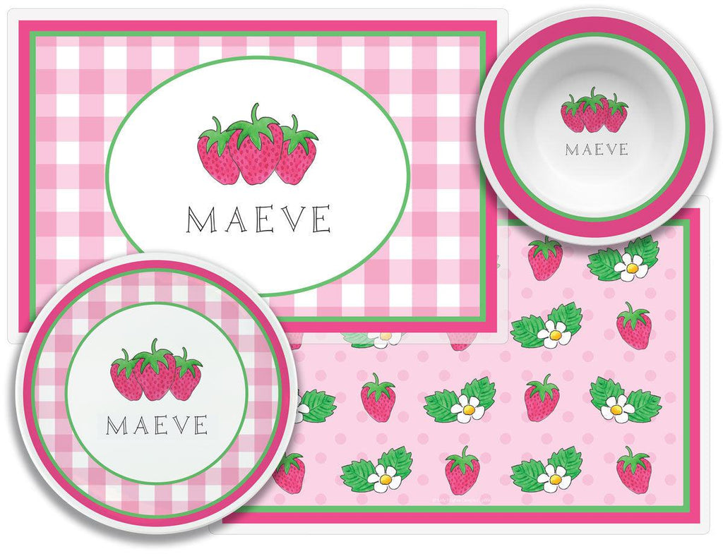 Strawberry Patch Kids Dinnerware - Kelly Hughes Designs