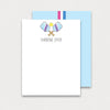 Stripe Pickleball Flat Note Cards - Kelly Hughes Designs