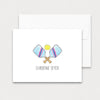 Stripe Pickleball Folded Note Cards - Kelly Hughes Designs