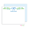 Sweet Blue Floral Flat Note Cards - Kelly Hughes Designs