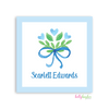 Sweet Blue Floral Kids Calling Card - Kelly Hughes Designs