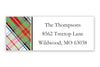 Tartan address label - Kelly Hughes Designs