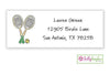 Tennis Pro address label - Kelly Hughes Designs