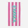 Pink Stripes beach towel