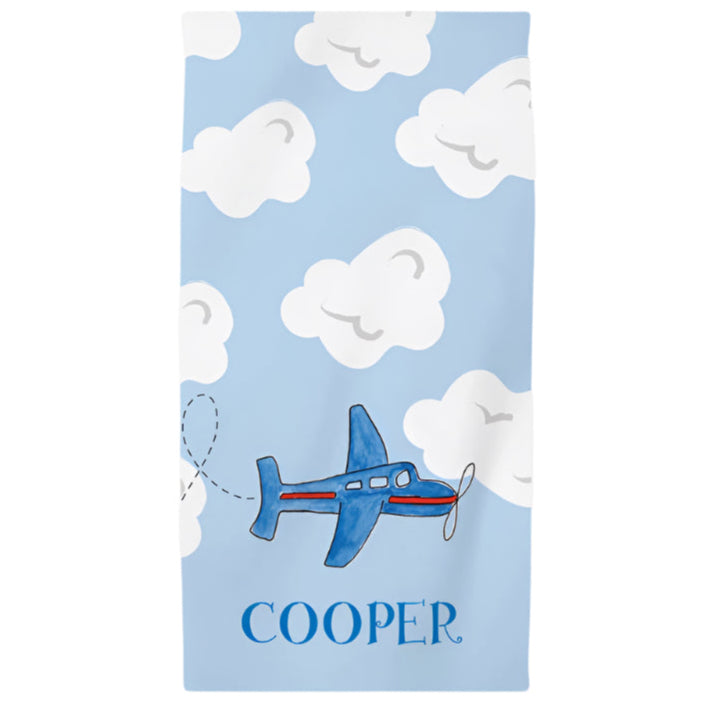 Airplane Kids beach towel