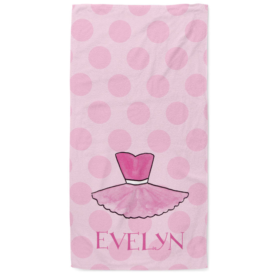 Ballerina Girl Kids beach towel