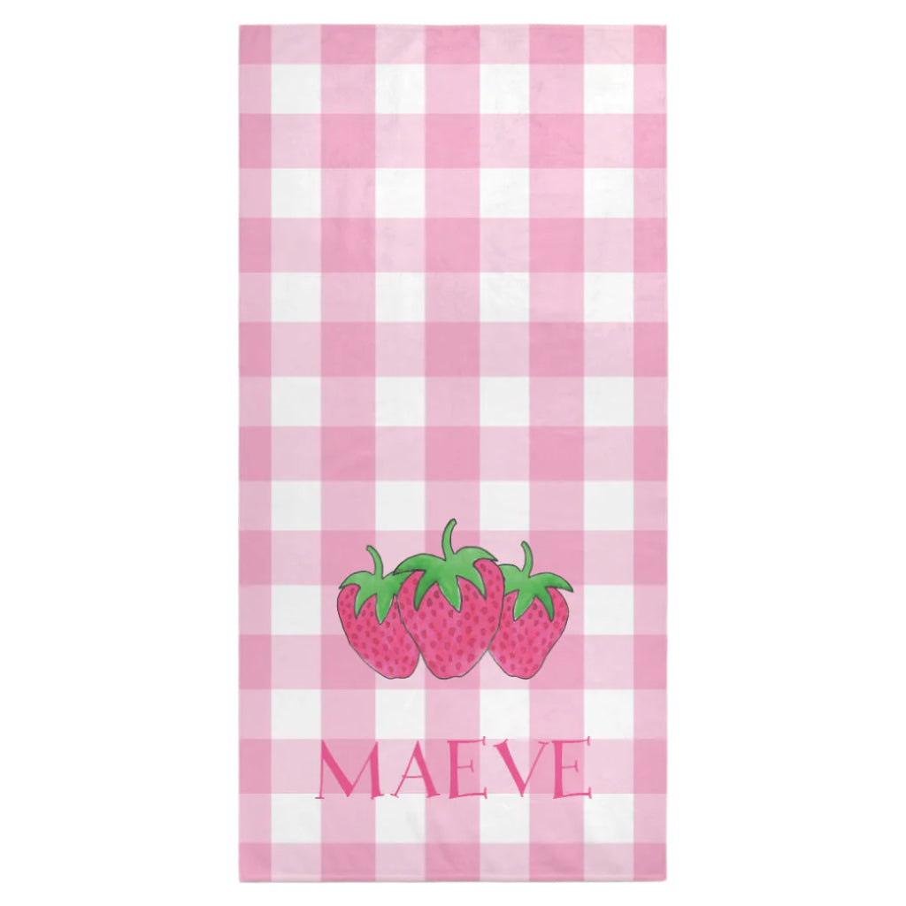 Strawberry beach towel