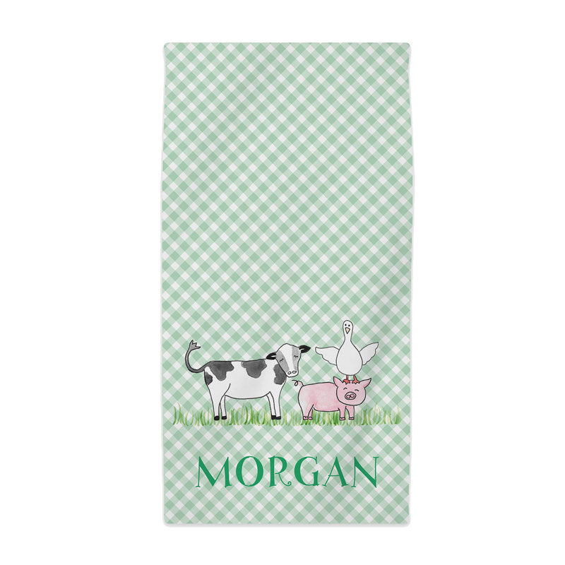Barnyard Kids beach towel