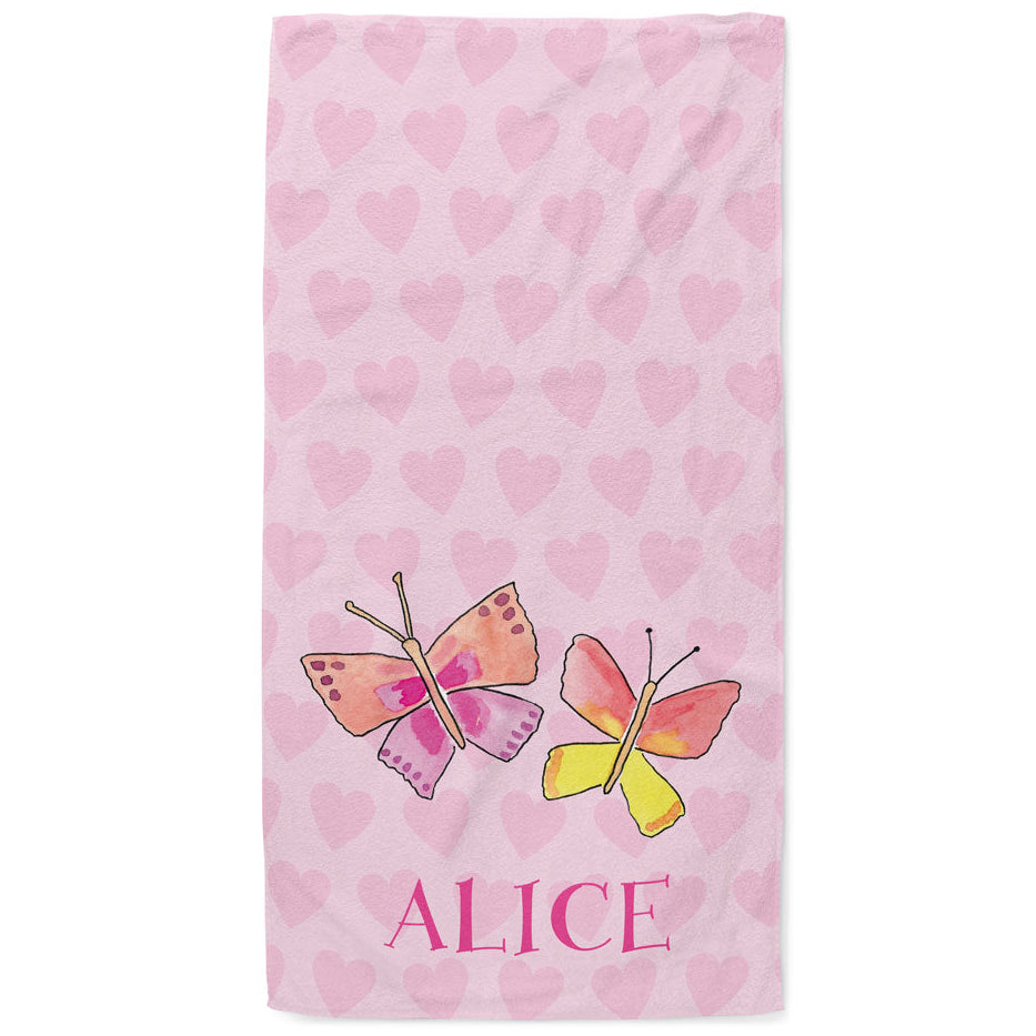Butterfly Kisses Kids beach towel