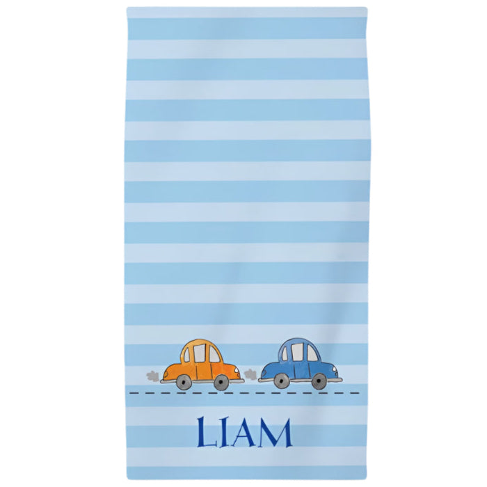 Vroom Vroom Kids beach towel - Kelly Hughes Designs