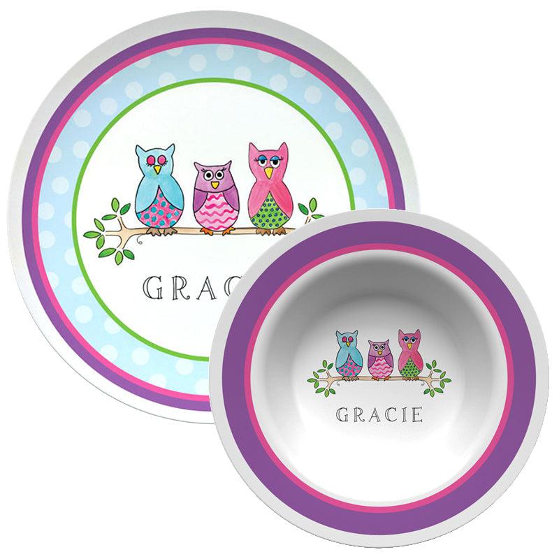 What a Hoot Kids Dinnerware - Kelly Hughes Designs